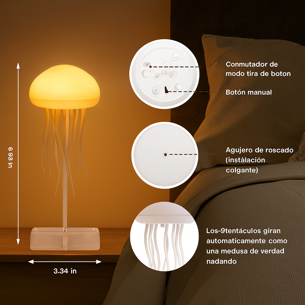 Lampara de Medusa Anti Estrés